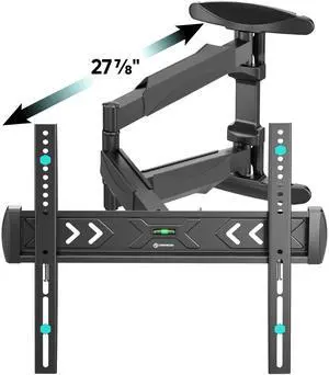 ONKRON Full Motion TV Wall Mount for 40 - 75 Inch TVs up to 77 lbs, Extendable TV Mount Swivel and Tilt, Articulating Arm VESA 100x100 - 400x400, Corner Television Wall Mount Bracket Black