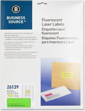 Bus. Source 1" Fluorescent Laser Labels