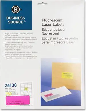 Bus. Source 1" Fluorescent Laser Labels