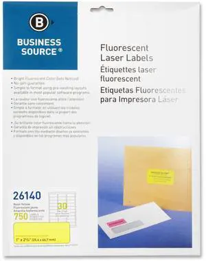 Bus. Source 1" Fluorescent Laser Labels