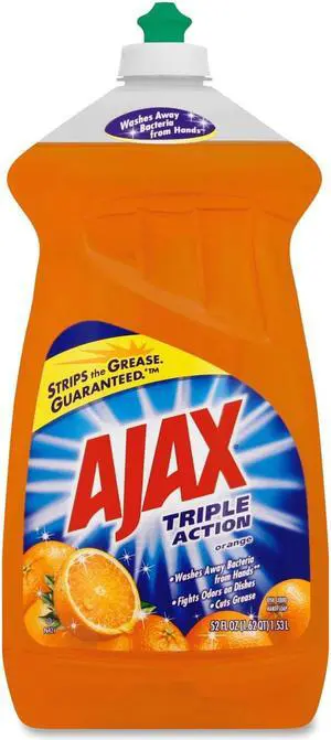 Ajax Dish Detergent Liquid Antibacterial Orange 52 oz Bottle 49860