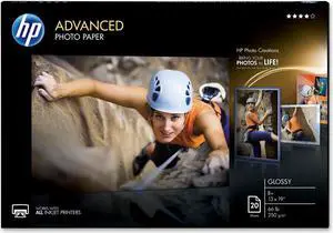 Hp Advanced Photo Paper 66 lbs. Glossy 13 x 19 20 Sheets/Pack CR696A