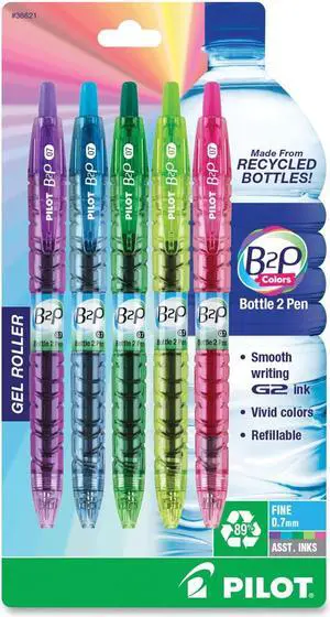 Bottle to Pen (B2P) BeGreen Fine Point Retractable Gel Pens