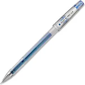 Pilot 35492 G-Tec-C Ultra Gel Pen, Fine Pen Point Type - 0.4 mm Pen Point Size - Blue Gel-based Ink - Clear - 1Each