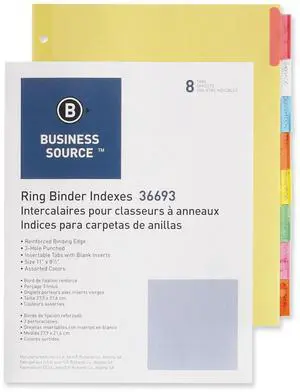 Business Source Ring Binder Index Divider