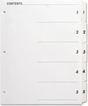 Sparco Quick Index Table Of Contents Divider