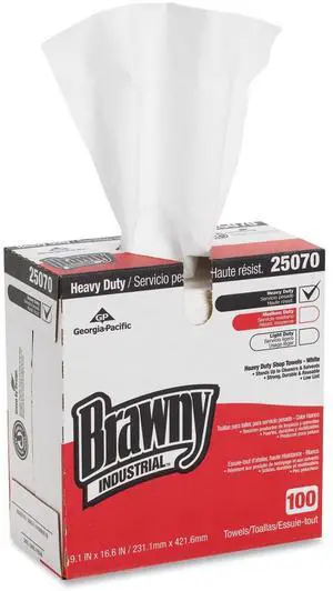 Brawny Industrial Medium weight HEF Shop Towels (Tall Dispenser Box)