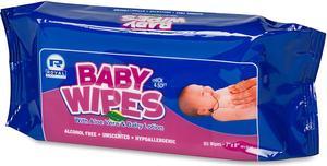 Royal Baby Wipe Unscented Refill Packed 12/80