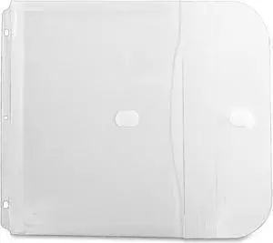 C-Line Products Binder Pocket, Side Loading, Clear, 5/PK