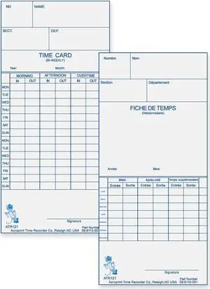 Acroprint Weekly/Bi-Weekly Time Cards