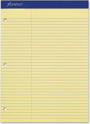Ampad Perforated 3HP Ruled Double Sheet Pads