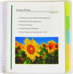 C-Line Products 10-Pocket Poly Portfolio with Write-On Tabs, 1 Notebook