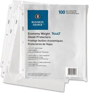 Business Source Top Loading Sheet Protector