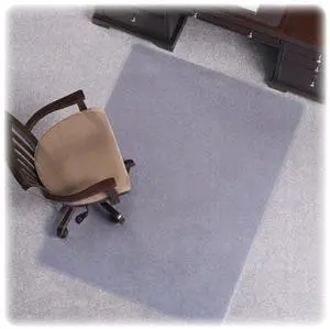 ES Robbins 124381 EverLife Chair Mat for Extra High Pile Carpet with Lip - 46 x 60 - Clear