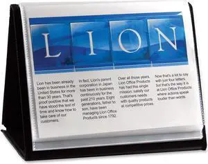 Lion Office Products Display Book Horizontal Easel 11"x8-1/2" Black 39008