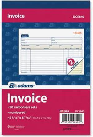 Adams Carbonless Invoice Book