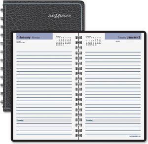 At-A-Glance Daily Appointment Book with Open Scheduling 8 x 4 7/8 Black 2020
