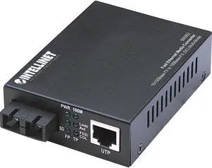 Intellinet Fast Ethernet Media Converter, 10/100Base-TX to 100Base-FX (SC) Multi-Mode, 2 km (1.24 mi)