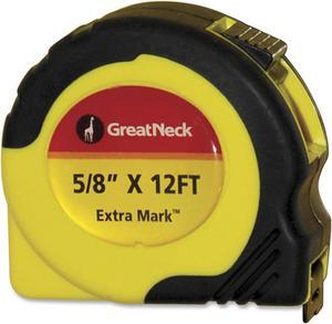 Great Neck ExtraMark Power Tape 5/8" x 12ft Steel Yellow/Black 95007