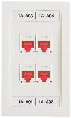 Network Blackout Jack,Copper,Red,Pk100 PANDUIT PSL-DCJB-C