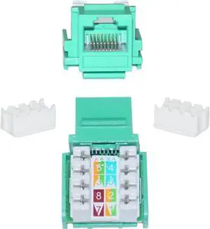 Cable Wholesale Cat 6 Keystone Jack, RJ45 Female to 110 Punch Down - Green