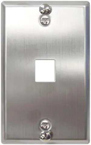 WALL PLATE- PHONE- FLUSH- 1-PORT- SS