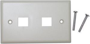 Cable Wholesale Wall Plate 2 Hole for keystone Jack Beige