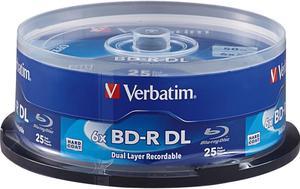 Verbatim BD-R DL 50GB 6X with Branded Surface - 25pk Spindle - TAA Compliant