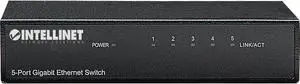 Intellinet 5-Port Gigabit Ethernet Switch, Desktop Size, Metal Housing, IEEE 802.3az (Energy Efficient Ethernet)