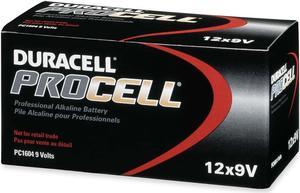 DURACELL Procell PC1604 9V Alkaline Battery, 12-box