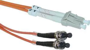 Cable Wholesale LC / ST Multimode Duplex Fiber Optic Cable 62.5/125 - 3 Meter (10ft)