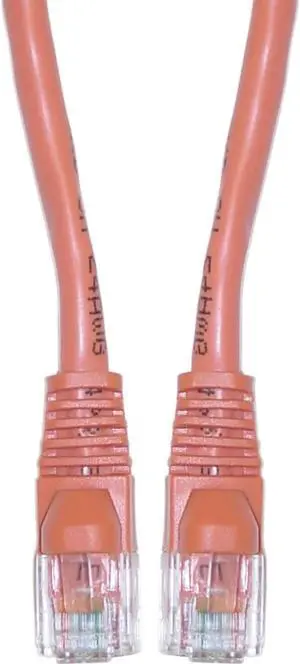 CAT6, UTP, with Molded Boot, 500MHz, Orange, 5 ft