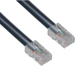 Cat5e Ethernet Patch Cable Bootless 7 foot - Black