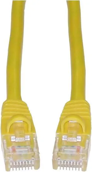 Cat5e Ethernet Patch Cable Snag-less/Molded Boot 3 foot - Yellow