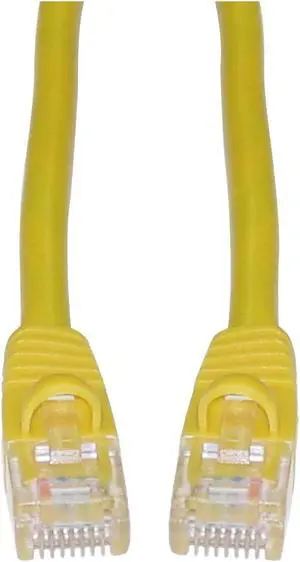 CableWholesale 10X8-08125 Cat6 Yellow Ethernet Patch Cable  Snagless Molded Boot  25 foot