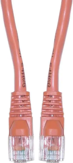 Cat5e Ethernet Patch Cable, Snagless/Molded Boot, 3 foot - Orange