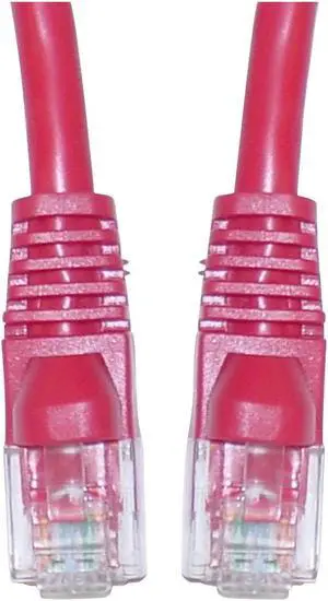 Cat5e Ethernet Patch Cable Snag-less/Molded Boot 5 foot - Red