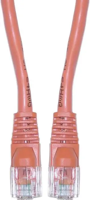 Cable Wholesale Cat 6 Orange Ethernet Crossover Cable, Snagless / Molded Boot, 3 Foot