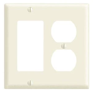 Leviton 1-Duplex 1-Decora/GFCI Device Combination Faceplate Leviton 1-Duplex 1-Decora/GFCI Device Combination Faceplate