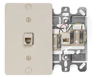 Leviton 1 Port Phone Faceplate Leviton 1 Port Phone Faceplate
