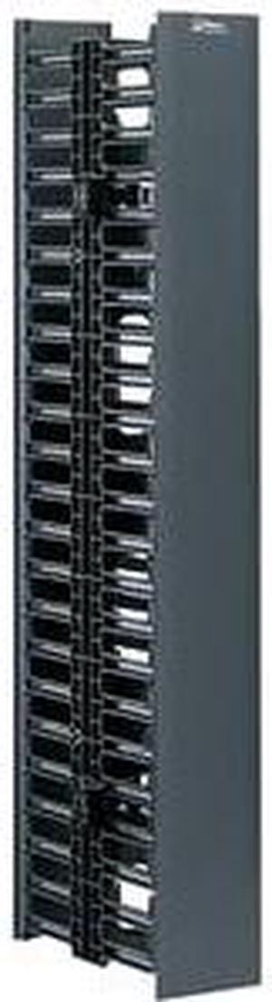 Panduit - WMPVHC45E - Panduit NetRunner Rack Cable Management Panel - Black - 1 Pack - 45U Rack Height