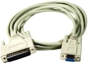 Micro Connectors 10 Feet AT Modem Serial Cable (DB9 male to DB25 Male) (M02-11610)