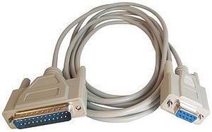 Micro connectors 10 Feet AT Modem Serial Cable (DB9 Female to DB25 Male) (M02-116A)