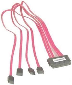 Micro Connectors SAS Controllers/Backplane (SFF-8484) to (4) SATA Hard Drives Cable (F03-1615)