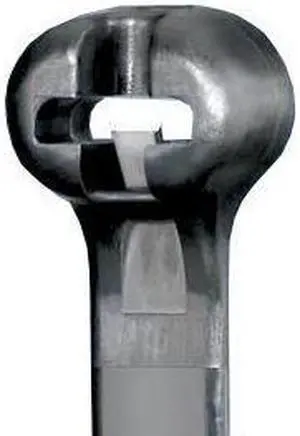 PANDUIT BT4S-C0 Cable Tie, 15-1/2 in L, 4-1/4 in Max Bundle Dia., Black, Nylon