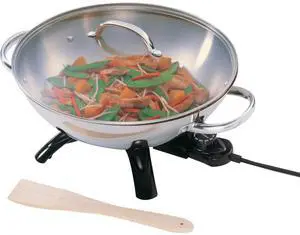 Presto 05900 1500-Watt Stainless-Steel Electric Wok