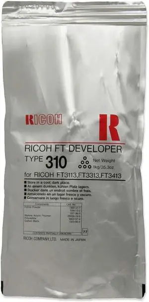 Ricoh Type 310 Black Developer For FT4727 and FT5733 Copiers