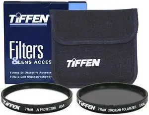 Tiffen 77mm Photo Twin Pack (UV Protection and Circular Polarizing Filter)