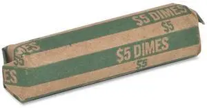 Sparco Flat $5.00 Dimes Coin Wrapper