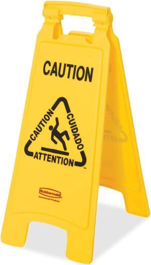 Rubbermaid Commercial Multi-Lingual Caution Floor Sign Rubbermaid Commercial Multi-Lingual Caution Floor Sign